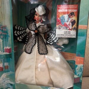 Elegant White and Black Doll with Hat